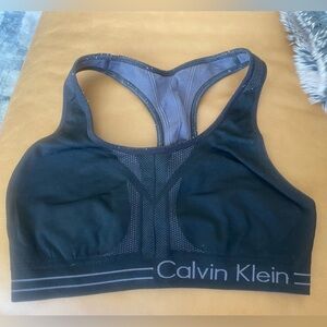 Calvin Klein Performance Sports Bra. Reversible. Size Small. Black & Grey.